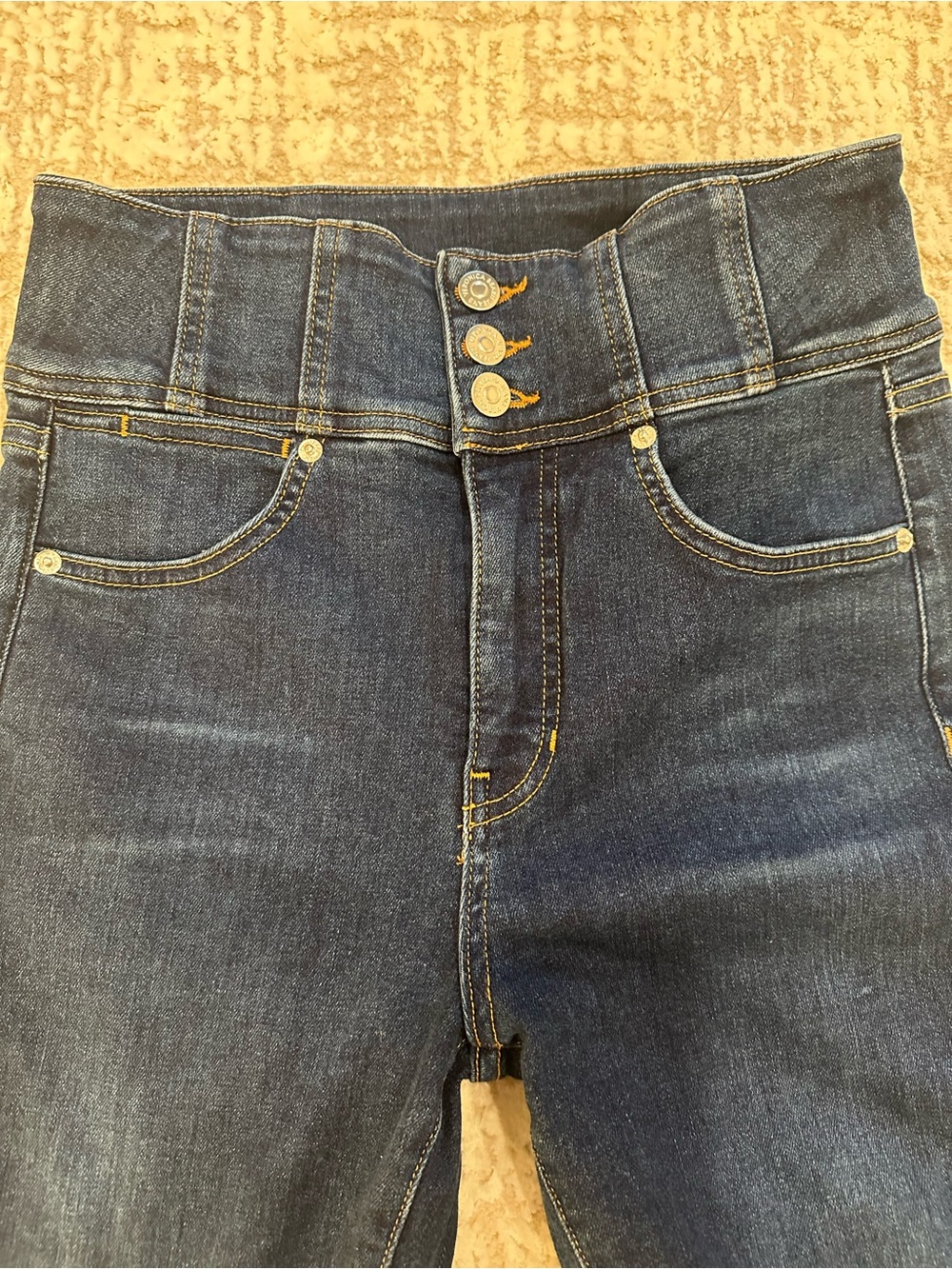 Veronica Beard Katherine Corset Jeans 27 Extra High Rise Skinny Dark Wash - Picture 4 of 8